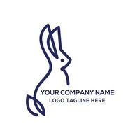 Hase Logo Design mit Vektor Datei.