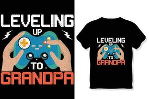 Nivellierung oben Opa, Ich bin das ultimativ Spieler, komisch Spielen T-Shirt ,Spieler T-Shirt Design vektor