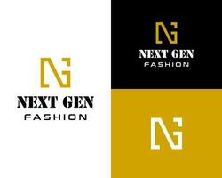 ng brev monogram initialer företag logotyp design. vektor