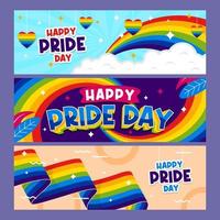 Pride Day Bannersammlung vektor