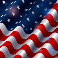 Schönheit amerikanische Flagge mit Lichteffekt vektor