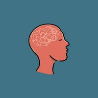 mental Gesundheit Illustration von das Inhalt von ein Person Kopf Sein zerknittert vektor