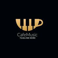 Kaffee Musik- Logo Design vektor