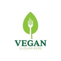 Vektor Grafik Design, veganes Essen Logo Design