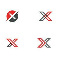 x Brief Logo Vorlage Vektor-Symbol vektor