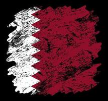 qatar flagga grunge borste bakgrund. gammal penselflagga vektorillustration. abstrakt begrepp av nationell bakgrund. vektor