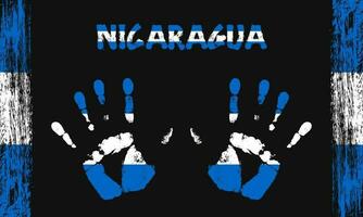 Vektor Flagge von Nicaragua mit ein Palme