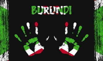Vektor Flagge von Burundi mit ein Palme