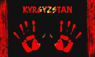 Vektor Flagge von Kirgisistan mit ein Palme