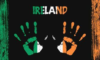 Vektor Flagge von Irland mit ein Palme