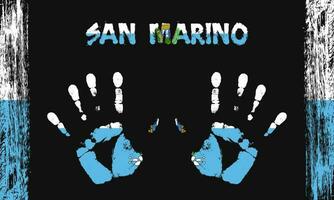 Vektor Flagge von san Marino mit ein Palme