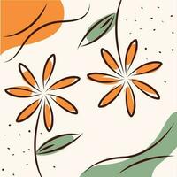 Hand gezeichnet Illustration Hintergrund mit Blume Skizzen Vektor Illustration