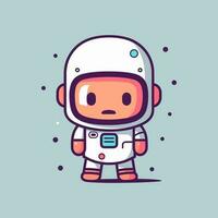 söt maskot astronaut tecknad serie spaceman illustration vektor