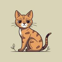 süß Katze Karikatur Kitty Miau Kätzchen Illustration vektor