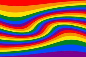 wellig horizontal lgbt Hintergrund, lgbt Farben Regenbogen Flagge. Banner, Poster, Vorlage, Vektor