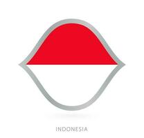 indonesien nationell team flagga i stil för internationell basketboll tävlingar. vektor