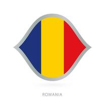 rumänien nationell team flagga i stil för internationell basketboll tävlingar. vektor