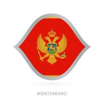 Montenegro National Mannschaft Flagge im Stil zum International Basketball Wettbewerbe. vektor