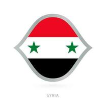 Syrien National Mannschaft Flagge im Stil zum International Basketball Wettbewerbe. vektor