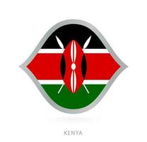 Kenia National Mannschaft Flagge im Stil zum International Basketball Wettbewerbe. vektor