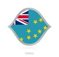 Tuvalu National Mannschaft Flagge im Stil zum International Basketball Wettbewerbe. vektor