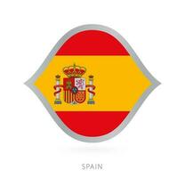 Spanien National Mannschaft Flagge im Stil zum International Basketball Wettbewerbe. vektor