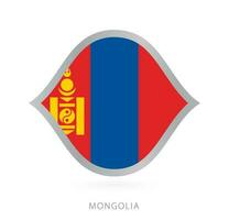 mongoliet nationell team flagga i stil för internationell basketboll tävlingar. vektor