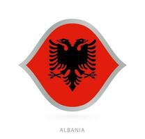 albania nationell team flagga i stil för internationell basketboll tävlingar. vektor