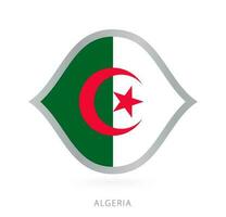 Algerien National Mannschaft Flagge im Stil zum International Basketball Wettbewerbe. vektor