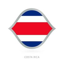 Costa Rica National Mannschaft Flagge im Stil zum International Basketball Wettbewerbe. vektor