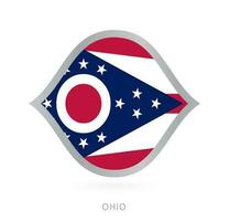 ohio nationell team flagga i stil för internationell basketboll tävlingar. vektor