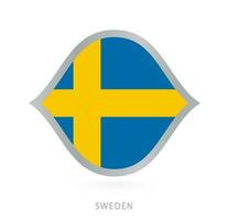 Sverige nationell team flagga i stil för internationell basketboll tävlingar. vektor