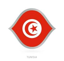 tunisien nationell team flagga i stil för internationell basketboll tävlingar. vektor