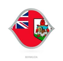 Bermudas National Mannschaft Flagge im Stil zum International Basketball Wettbewerbe. vektor