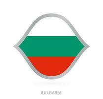 Bulgarien National Mannschaft Flagge im Stil zum International Basketball Wettbewerbe. vektor