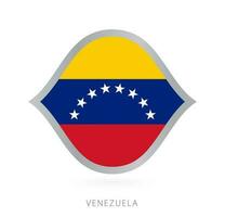 Venezuela National Mannschaft Flagge im Stil zum International Basketball Wettbewerbe. vektor