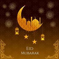 Eid Mubarak Festival dekorativen Hintergrund vektor