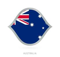 Australien National Mannschaft Flagge im Stil zum International Basketball Wettbewerbe. vektor