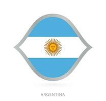 Argentinien National Mannschaft Flagge im Stil zum International Basketball Wettbewerbe. vektor