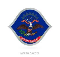 Norden Dakota National Mannschaft Flagge im Stil zum International Basketball Wettbewerbe. vektor