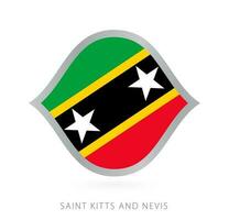 helgon kitts och nevis nationell team flagga i stil för internationell basketboll tävlingar. vektor