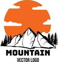 montera everest Himalaya expedition logotyp vektor