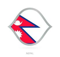 nepal nationell team flagga i stil för internationell basketboll tävlingar. vektor