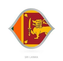 sri Lanka National Mannschaft Flagge im Stil zum International Basketball Wettbewerbe. vektor