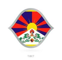 Tibet National Mannschaft Flagge im Stil zum International Basketball Wettbewerbe. vektor