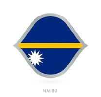 Nauru National Mannschaft Flagge im Stil zum International Basketball Wettbewerbe. vektor