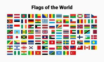 Flaggen von das Welt auf ein Weiß Hintergrund. vektor