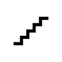 Treppe Symbol Vektor isoliert auf Weiß Hintergrund. Leiter Konzept