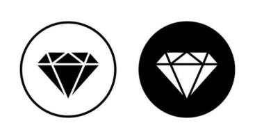 diamant, pärla ikon vektor. dyrbar sten isolerat på cirkel bakgrund vektor