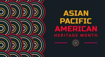 asiatisk amerikan och pacific öbo arv månad. vektor baner för annonser, social media, kort, affisch, bakgrund.